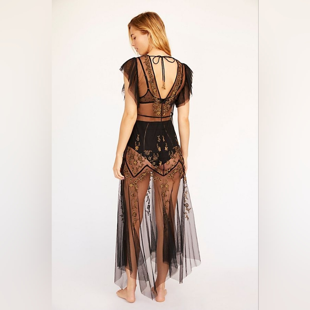 Annabelle Embroidered Maxi Slip - Picture 2 of 11